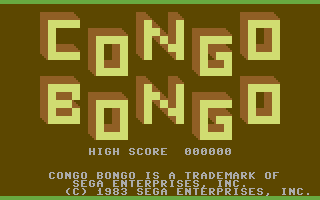 Congo Bongo screenshot 2 for Commodore 64